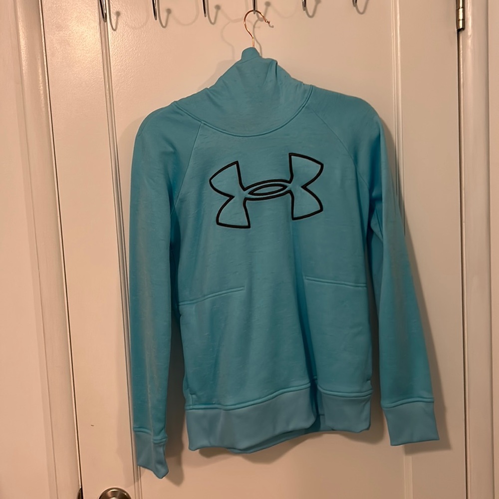 Under Armour Blue Logo Hoodie Size Small
